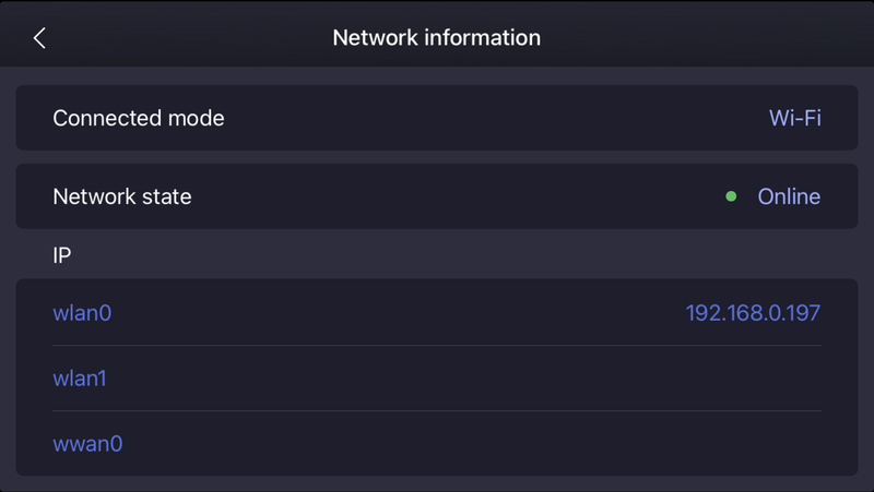 App Network Info
